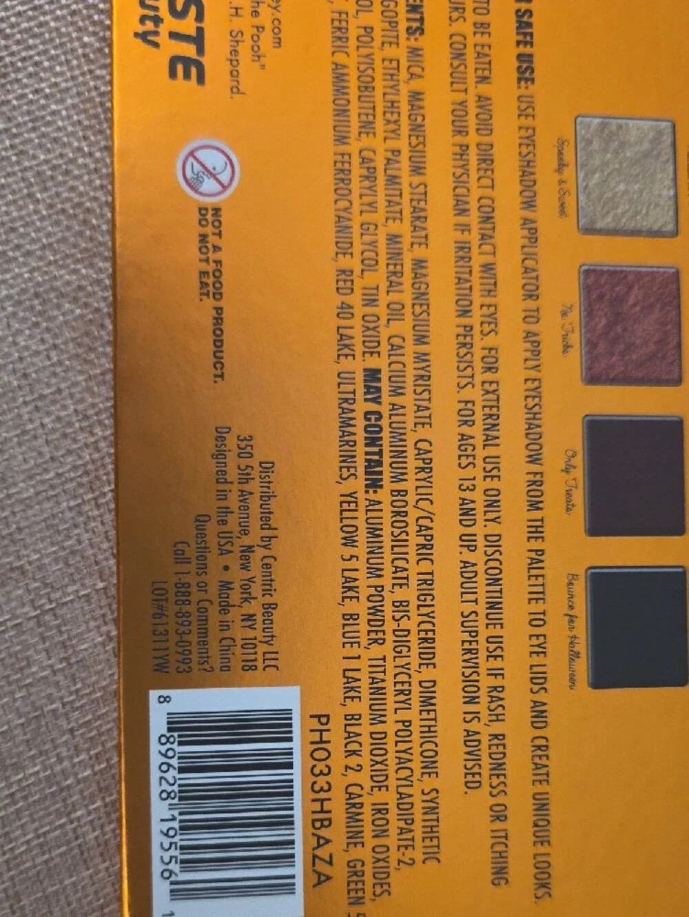 Disney Winnie The Pooy Eyeshadow Palette